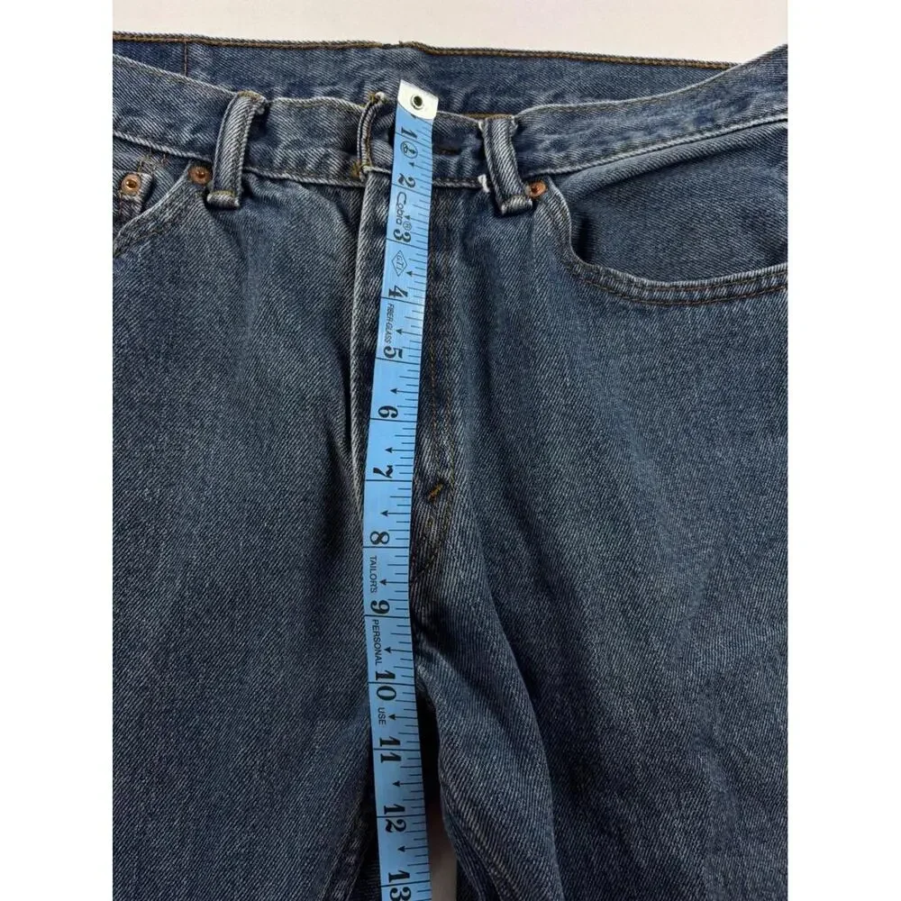 Levis‎ 505 Regular Fit Straight Leg Blue Denim Jeans Mens 32x32 Medium Wash